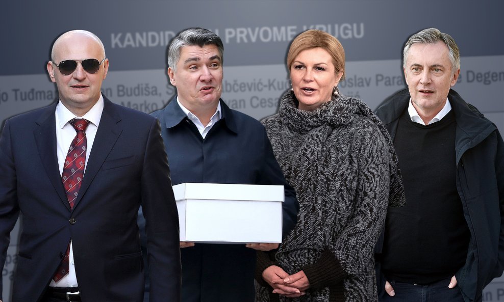 Mislav Kolakušić, Zoran Milanović, Kolinda Grabar Kitarović, Miroslav Škoro