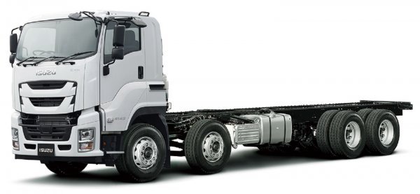 Lowdeck 8x4, tipična konfiguracija za kamione koji se koriste za međugradski prijevoz (4 osovine, od čega dvije pogonske)