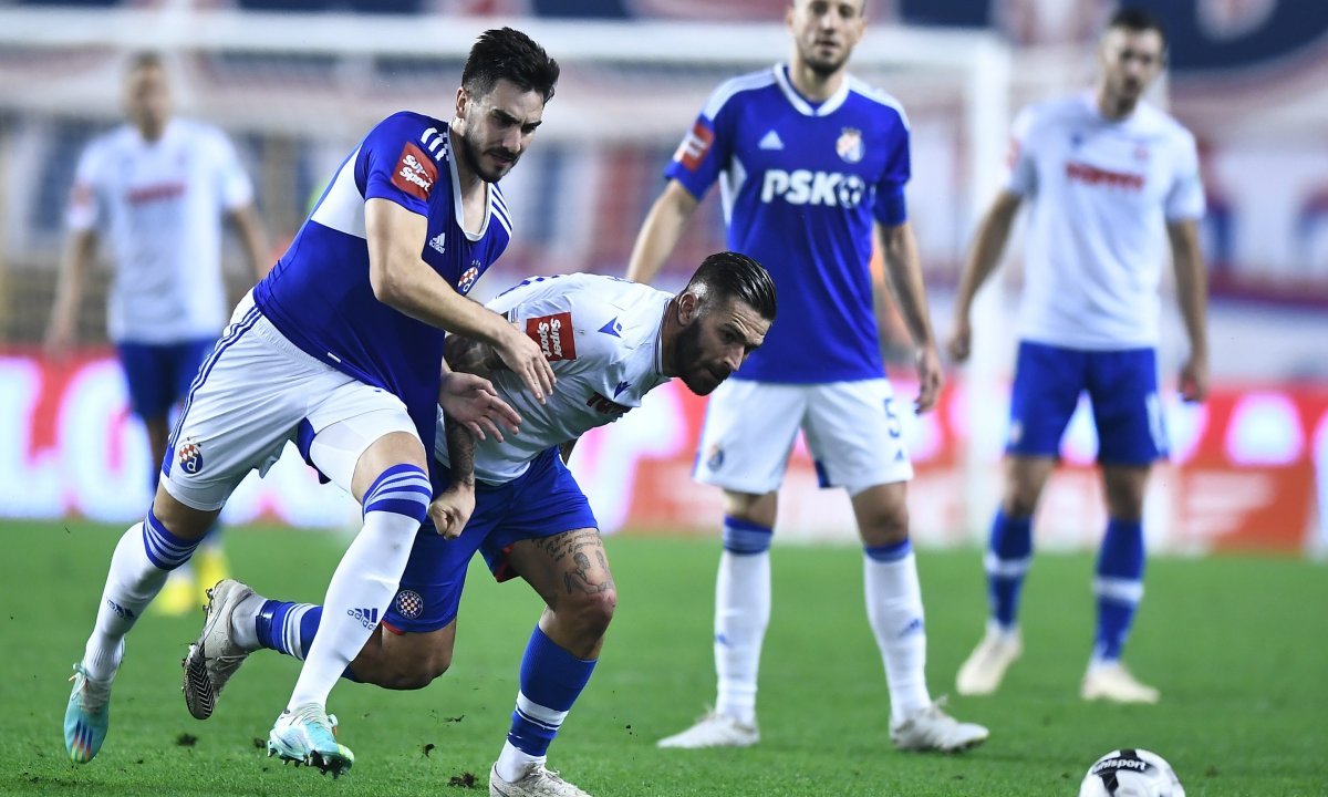 Stefan Ristovski of Dinamo Zagreb and Dario Melnjak of Hajduk