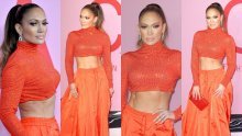 Senzacija u narančastom: Jennifer Lopez istaknula trbušnjake na crvenom tepihu