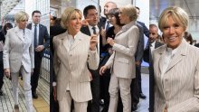 Modni zaokret Brigitte Macron: Strogo odijelo začinila dosad najzanimljivijim cipelama