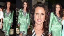 Pun pogodak: Andie MacDowell odličnu haljinu začinila šik torbicom