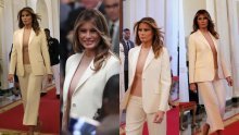 Melania Trump odbacila omiljene haljine i zablistala u bijelom odijelu