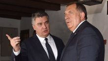 Dodik u posjetu Zagrebu; kod Milanovića bez maski, u Banskim dvorima s Plenkovićem nosili su ih svi