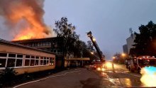 [FOTO/VIDEO] Požar na krovu škole u Zagrebu ugašen, jedan vatrogasac lakše ozlijeđen