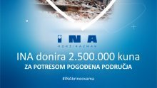 INA donira 2.500.000 kuna za potresom pogođena područja