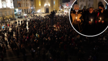 [VIDEO, FOTO] Novi Sad se oprašta od Panonskog mornara: Glavni gradski trg prepun ljudi, čuje se pjesma...