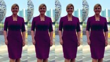 Naša draga Kolinda nekad se slikala samo do struka, a sada ponosno pokazuje isklesanu figuru, utegnuta u ljubičastu tuba haljinu