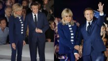 Zablistala u izbornoj noći: Upečatljivo odijelo Brigitte Macron jedino su uspjele zasjeniti salonke