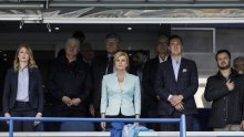 Kolinda Grabar Kitarović na maksimirskom stadionu: Evo s kim je sinoć pratila utakmicu i kako je pokazala podršku Ukrajini