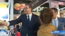 [VIDEO] Aleksandar Vučić na sajmu vina: Nemoj više, brojali su mi ljudi, više od 100 čaša sam popio