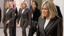 Brigitte Macron moćno odijelo sparila s najjednostavnijim komadom kojeg svi imamo u ormaru - i izgleda sjajno