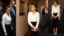 Kraljica Letizia kao inspiracija: S bijelom bluzom i običnom pencil suknjom teško da ćete pogriješiti