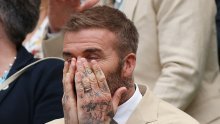 Nikad pospaniji David Beckham stigao na Wimbledon, a oči jedva držao otvorene