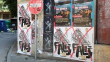 Vandalizirani plakati festivala alternative i ljevice Fališ