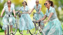 J.Lo izgleda fantastično: Savršena haljina i chic balerinke za vožnju biciklom
