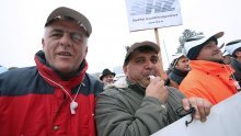 Railways workers protest in Zagreb