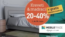 Meblo nudi 20-40% popusta na krevete i madrace i gratis dostavu madraca