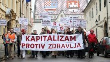 Prosvjed Radničke fronte protiv privatizacije Imunološkog zavoda