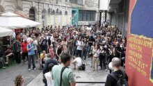 Parade supporting gay pride parade in Split held in Rijeka