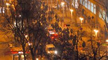 Protesters rally outside National University Library