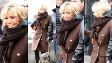 Brigitte Macron u šetnji sa suprugom zablistala u skupocjenom kaputu