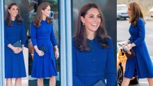 Modna reciklaža: Kate Middleton zablistala u plavom od glave do pete