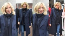 Brigitte Macron oličenje je francuskog šika i u plavim skinny trapericama