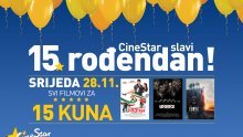 Cinestar obilježava 15. rođendan uz cijenu kinoulaznice od 15 kuna