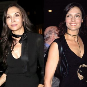 Famke Janssen (2019. lijevo i 2001. desno)