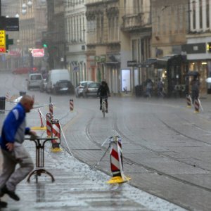 Proljetni pljusak u Zagrebu