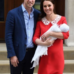 Kate Middleton, princ William, princ Louis 2018.