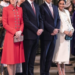 Kate Middleton i princ William, princ Harry i Meghan Markle - Commonwealth 2019.