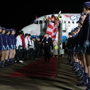 Dolazak Vatrenih na zagrebački aerodrom