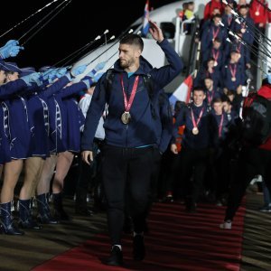 Dolazak Vatrenih na zagrebački aerodrom