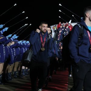 Dolazak Vatrenih na zagrebački aerodrom