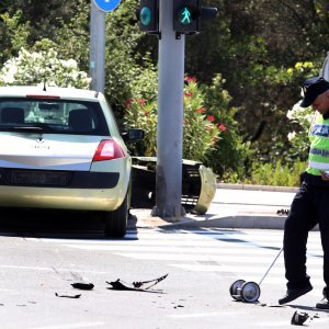 Sudar dvaju automobila u Šibeniku