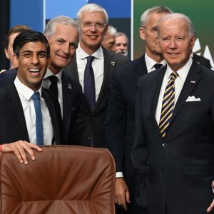 Rishi Sunak, Jonas Gahr Store, Krisjanis Karins, Joe Biden