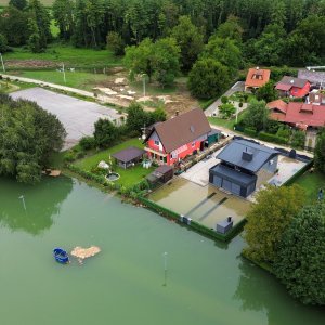 Đelekovec: Pogled iz zraka na posljedice poplave na jezeru Šoderica