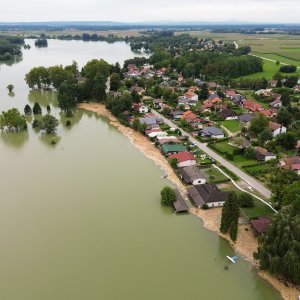 Đelekovec: Pogled iz zraka na posljedice poplave na jezeru Šoderica