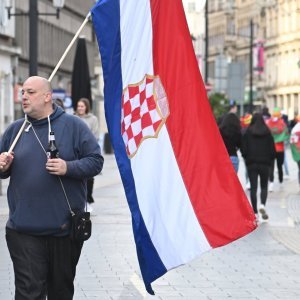 Cardiff, 15.10.2023 - Nogomet: Hrvatski navijači pred utakmicu Wales - Hrvatska