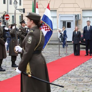 Andrej Plenković i Giorgia Meloni u Banskim dvorima