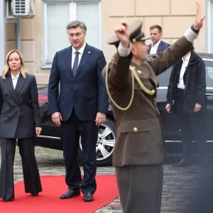 Andrej Plenković i Giorgia Meloni u Banskim dvorima