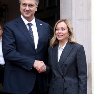 Andrej Plenković i Giorgia Meloni u Banskim dvorima