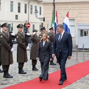 Andrej Plenković i Giorgia Meloni u Banskim dvorima