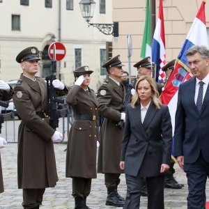 Andrej Plenković i Giorgia Meloni u Banskim dvorima