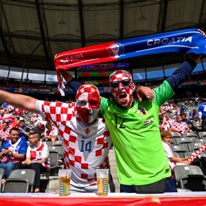 Hrvatski navijači na tribinama berlinskog stadiona