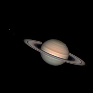 Saturn with Six Moons