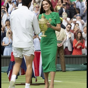 Kate Middleton na finalu Wimbledona 2023.