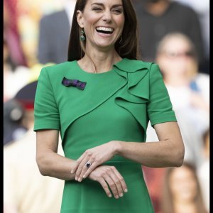 Kate Middleton na finalu Wimbledona 2023.